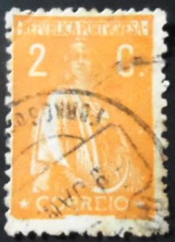 Selo postal de Portugal de 1917 Ceres 2