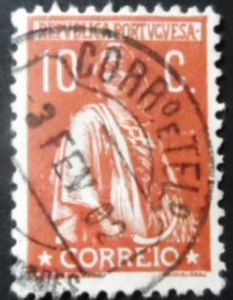 Selo postal de Portugal de 1920 Ceres 10