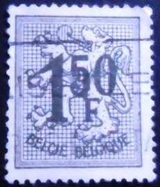 Selo postal da Bélgica de 1983 Number on Heraldic Lion and pennant 1,50