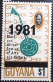 Selo postal da Guyana de 1981 Arts Festival