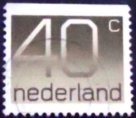 Selo postal da Holanda de 1976 Numeral Type Crouwel 40 Do