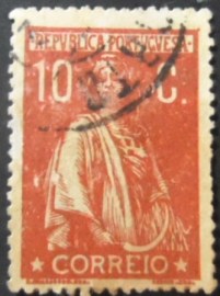 Selo postal de Portugal de 1912 Ceres 10