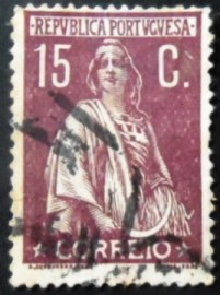Selo postal de Portugal de 1912 Ceres