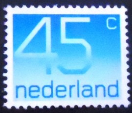 Selo postal da Holanda de 1976 Numeral Type Crouwel 45 A