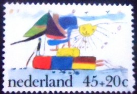 Selo postal da Holanda de 1976 Sailing Boat