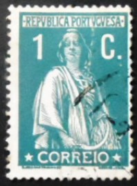 Selo postal de Portugal de 1912 Ceres 1