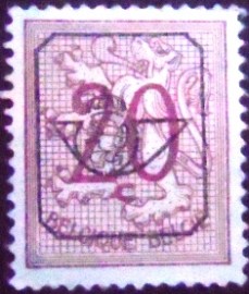 Selo postal da Bélgica de 1967 Precanceled Number on Heraldic Lion 20