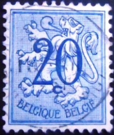 Selo postal da Bélgica de 1951 Number on Heraldic Lion 20