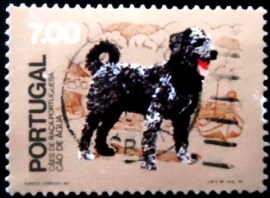 Selo postal de Portugal de 1981 Portuguese Water Dog