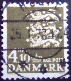 Selo postal da Dinamarca de 1970 Coat of arms 4,10