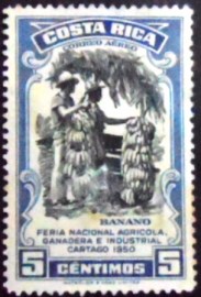 Selo postal de Costa Rica de 1950 Bananas