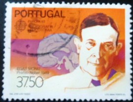 Selo postal de Portugal de 1983 Egas Moniz