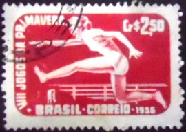 Selo postal comemorativo do Brasil de 1956 - C  381 U
