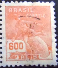 Selo postal do Brasil de 1939 Mercúrio 600