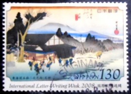 Selo postal do Japão de 2008 51st Station Ishibe