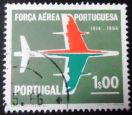 Selo postal de Portugal de 1965 Aircraft