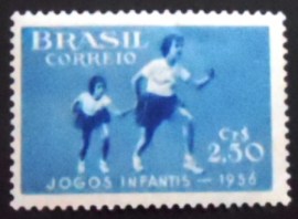 Selo postal comemorativo do Brasil de 1956 - C  376 N