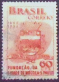 Selo postal comemorativo do Brasil de 1956 - C  375 U