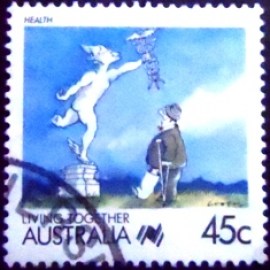 Selo postal da Austrália de 1988 Health