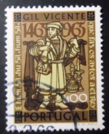 Selo postal de Portugal de 1965 Gil Vincente's Theatre Plays