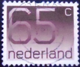 Selo postal da Holanda de 1986 Numeral Numeral Type Crouwel 65