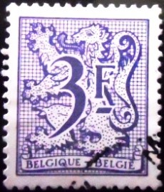 Selo postal da Bélgica de 1982 Number on Heraldic Lion and pennant 3
