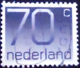 Selo postal da Holanda de 1991 Numeral Type Crouwel 70