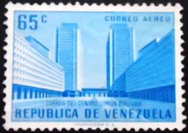 Selo postal da Venezuela de 1957 Towers of Simón Bolívar Center