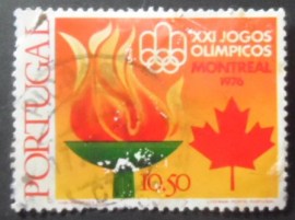 Selo postal de Portugal de 1976 Olympic Flame
