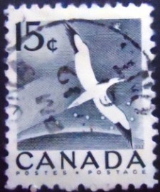 Selo postal do Canadá de 1954 Northern Gannet