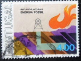 Selo postal de Portugal de 1976 Fossil Fuels