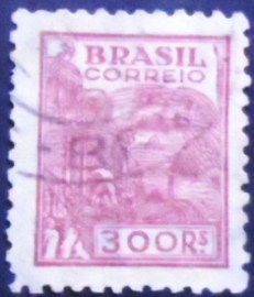 Selo postal do Brasil de 1942 Trigo 300