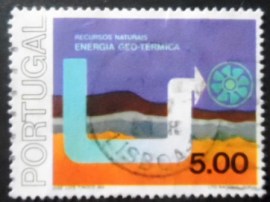 Selo postal de Portugal de 1976 Geothermal Energy
