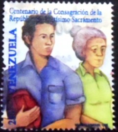 Série postal da Venezuela de 1999 Man Elderly Woman