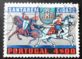 Selo postal de Portugal de 1970 Knight and peasant rider