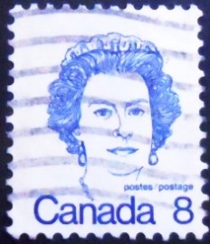 Selo postal do Canadá de 1973 Queen Elizabeth II 8