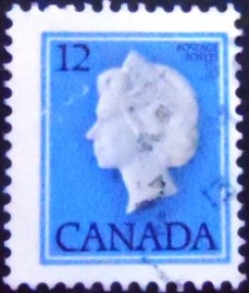 Selo postal do Canadá de 1977 Queen Elizabeth II 12