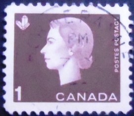 Selo postal do Canadá de 1963 Queen Elizabeth II crystals 1