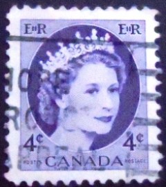Selo postal do Canadá de 1962 Queen Elizabeth II 4 Uy