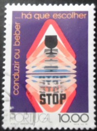 Selo postal de Portugal de 1982 Drinking and Driving