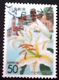 Selo postal do Japão de 2004 Gold-banded Lily