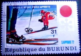 Selo postal do Burundi de 1972 Downhill