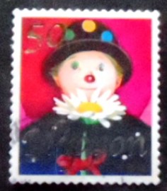 Selo postal do Japão de 2006 Clown by Nagata Moe