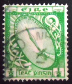 Selo postal da Irlanda de 1923 Sword of Light ½