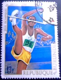 Selo postal do Burundi de 1968 Olympic Summer Games Mexico