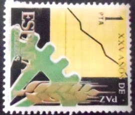 Selo postal da Espanha de 1964 XXV years of peace