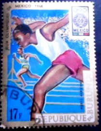 Selo postal do Burundi de 1968 Running