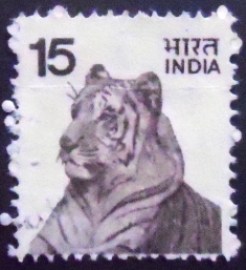Selo postal da Índia de 1975 Tiger