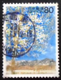 Selo postal do Japão de 1998 Kitaguni no Haru