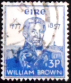 Selo postal da Irlanda de 1957 Adm. William Brown 3